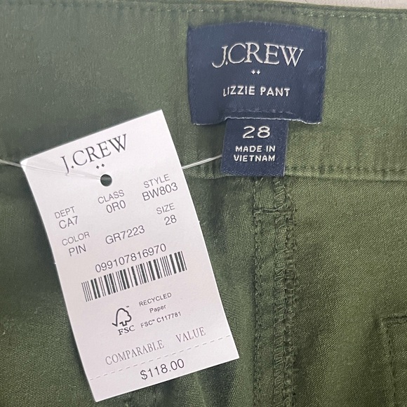 J. Crew Lizzie Pants in Pine - Picture 4 of 6